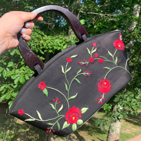 Y2K Vintage Floral Embroidered Bag - Picture 3 of 14